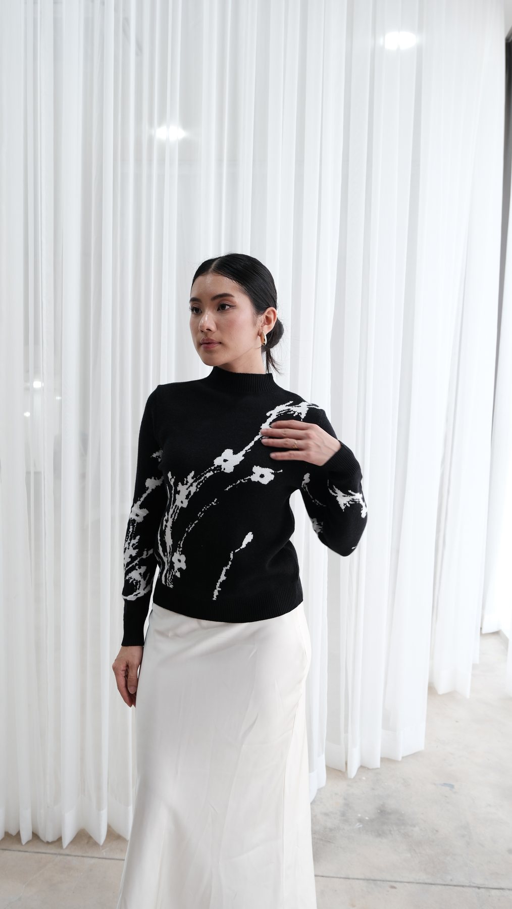 S&L Wear monochrome knit editorial